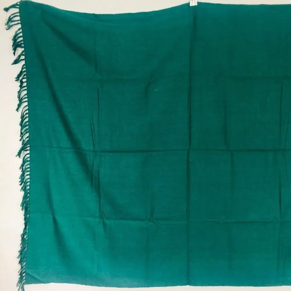 Park B Smith Lap Throw Shawl Green Silk 50 x 60 Hand Dyed Woven Splendor New